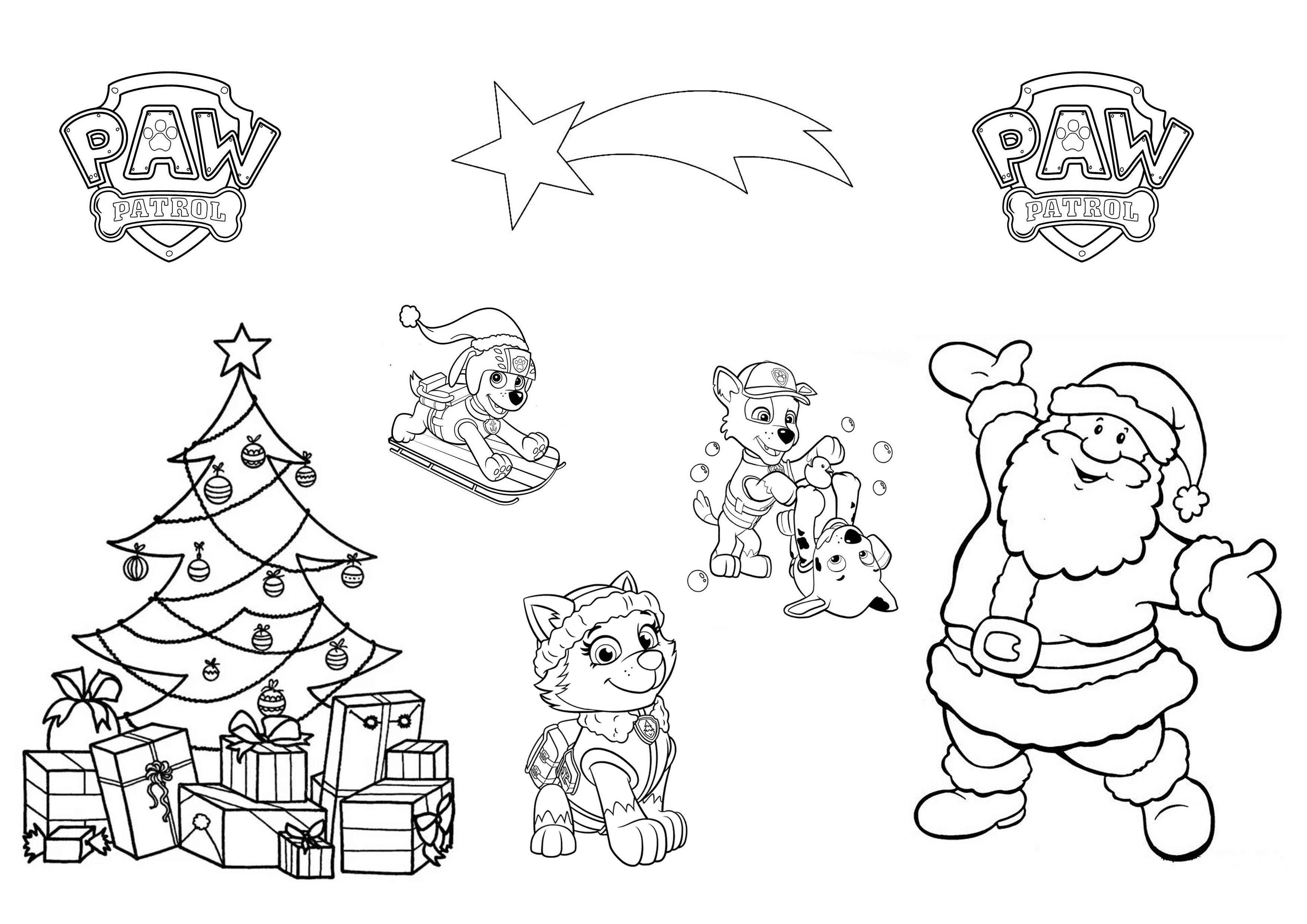 Online coloring book: Coloring page St. Nicholas Paw Patrol